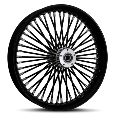 Black Rim, Chrome Hub, Black Spoke with Chrome Nipple